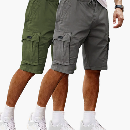 Herren 2er-Pack Cargo Shorts – Lässige Outdoor-Bermuda mit Taschen für Freizeit & Sport