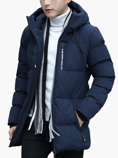 Herren Winter Steppjacke mit Kapuze – Modische Alltag & Freizeitjacke