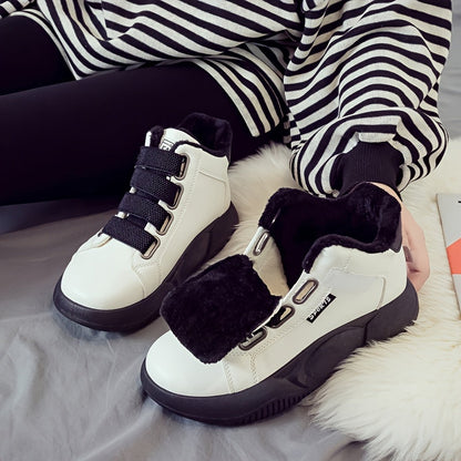 Damen High-Top Sneaker mit Klettverschluss und Futter