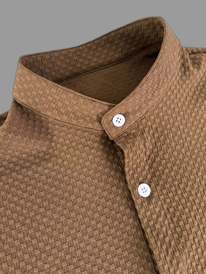 Herren Kurzarm Freizeithemd im modernen Lagenlook – Stilvoll für Alltag und Freizeit