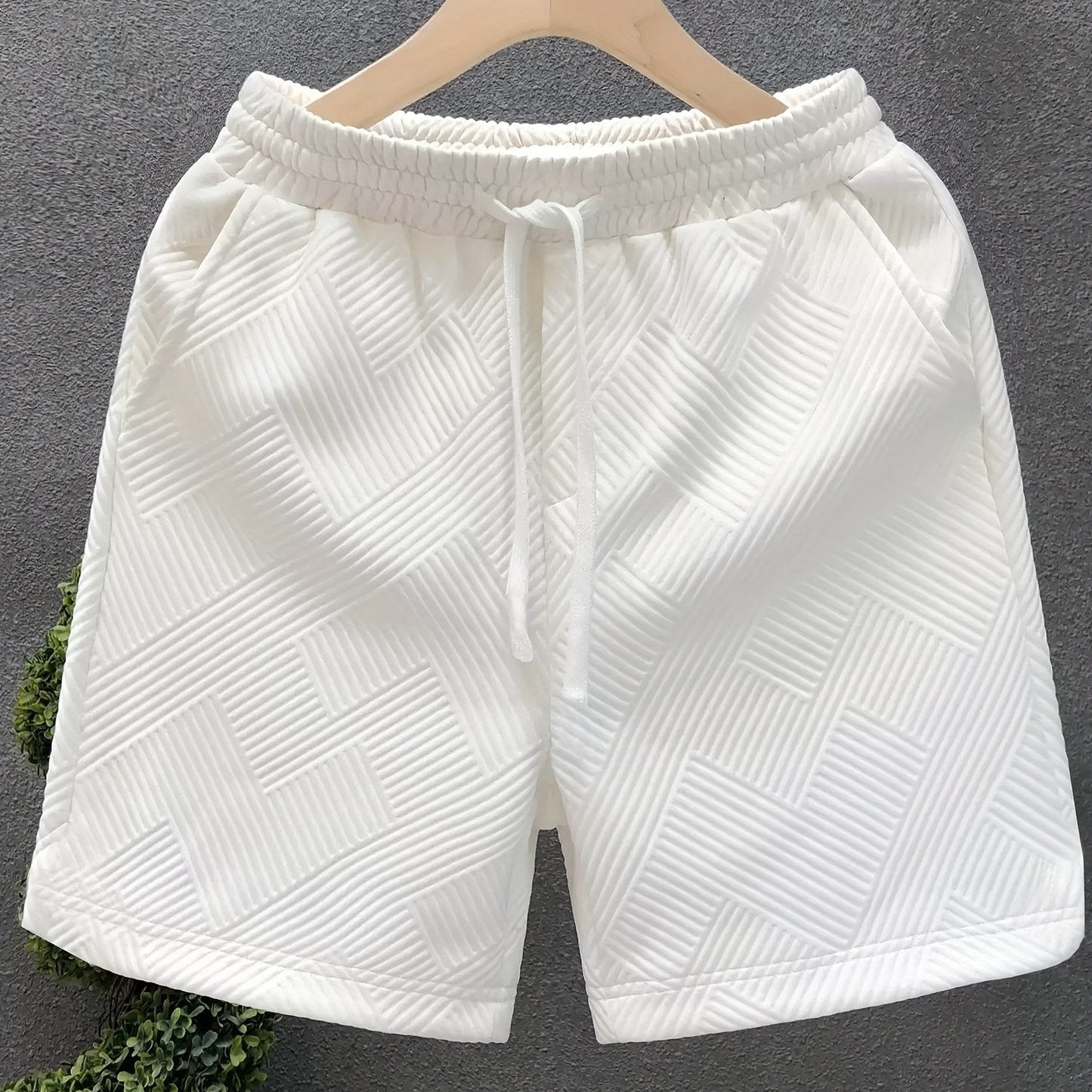 Herren Freizeitshorts mit Prägungsmuster – Moderner Look für Alltag und Sport