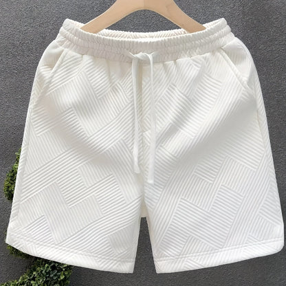 Herren Freizeitshorts mit Prägungsmuster – Moderner Look für Alltag und Sport