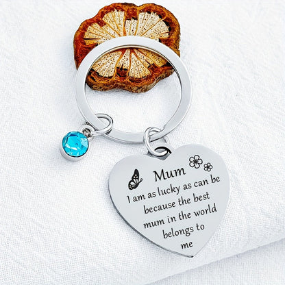 Damen Schlüsselanhänger Herz – Muttertagsgeschenk mit Gravur für Mütter, Liebe & Dankbarkeit