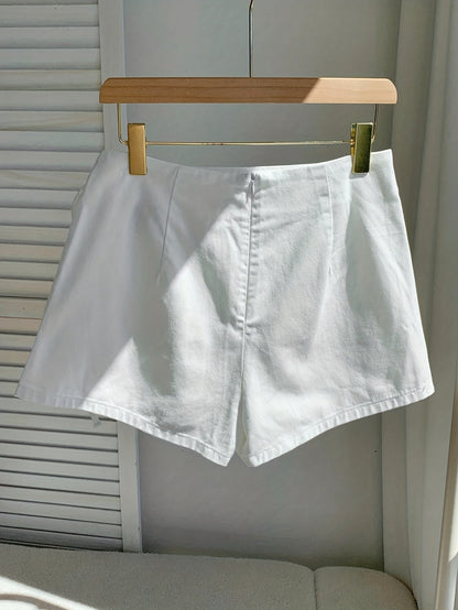 Damen Wickel Skort – Eleganter Minirock mit Shorts, Stilvoll für Strand und Freizeit