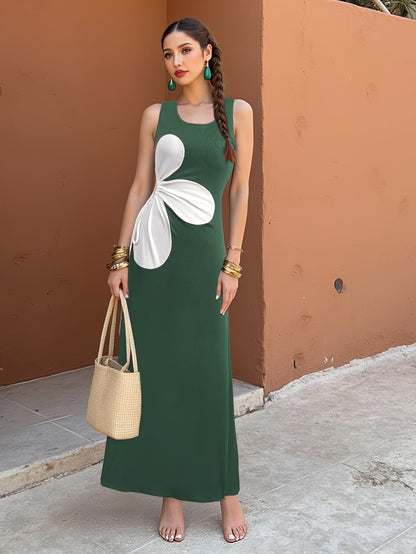 Damen Bodycon Kleid mit Blumen Cut-Out und modischem Design – Ideal für Partys und Sommer-Events