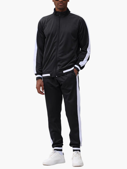 Herren Sportlicher Trainingsanzug mit Farbblock-Design – Freizeit & Fitness Style