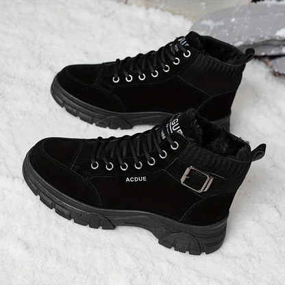 Unisex Winterstiefel mit Schnürung und Kunstfellfutter – Warm & Robust