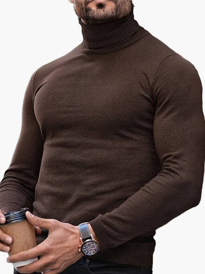 Herren Rollkragenpullover mit modernem Slim-Fit