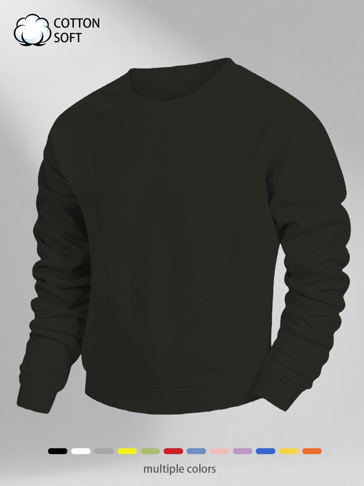 Herren Basic Rundhals Sweatshirt – Klassischer Look für Alltag & Freizeit