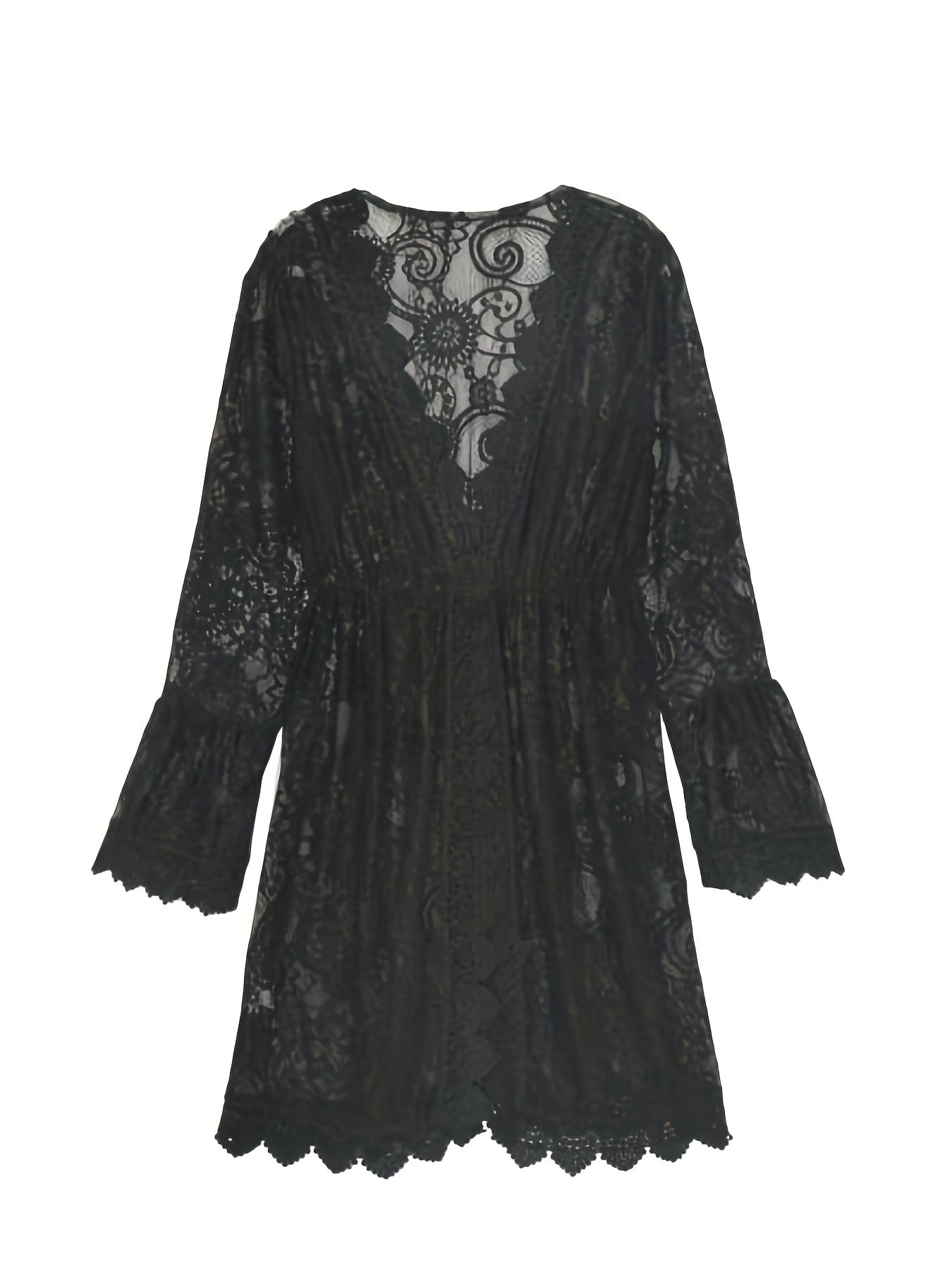 Damen Strandkleid Cover-Up mit Spitze und Boho-Charme – Perfekt für den Urlaub