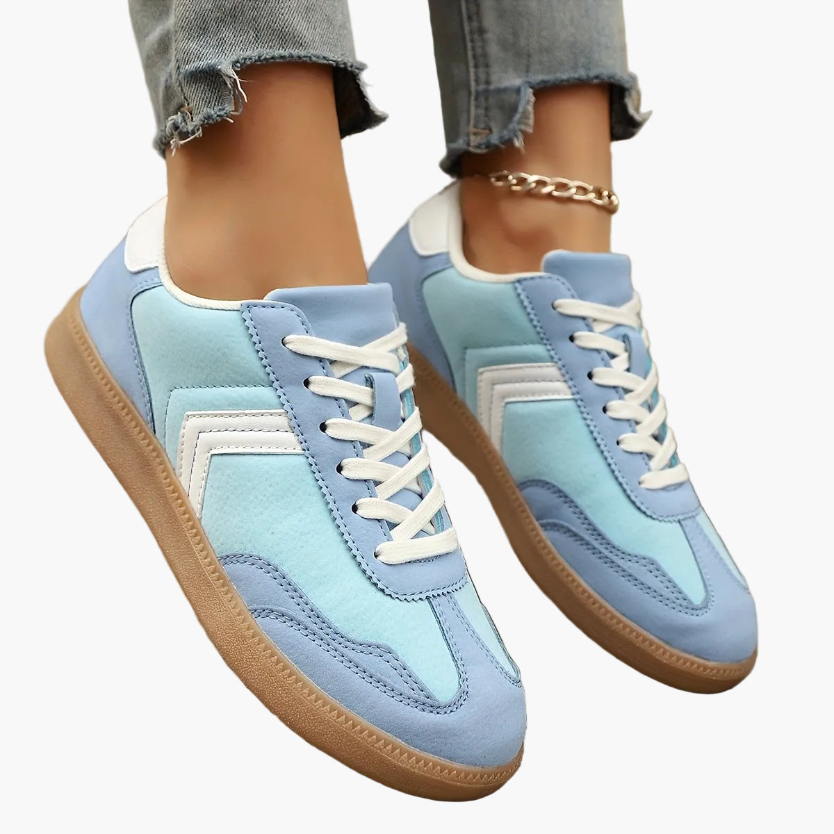 Damen Retro Sneaker im Casual Look – Bequeme Freizeitschuhe für Alltag und Streetstyle