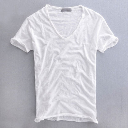 Herren V-Ausschnitt T-Shirt – Lässiger Stil für Alltag und Freizeit