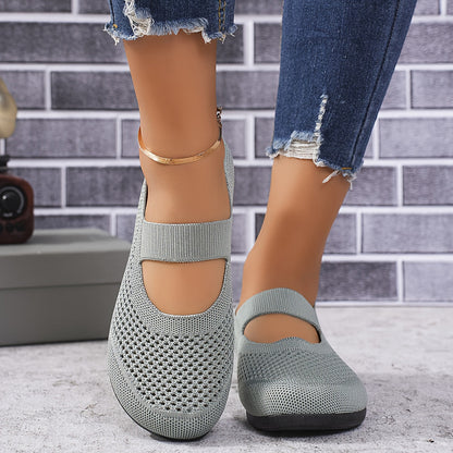 Damen Mary Jane Komfort-Slipper für Alltag und Spaziergänge – Atmungsaktive Flats
