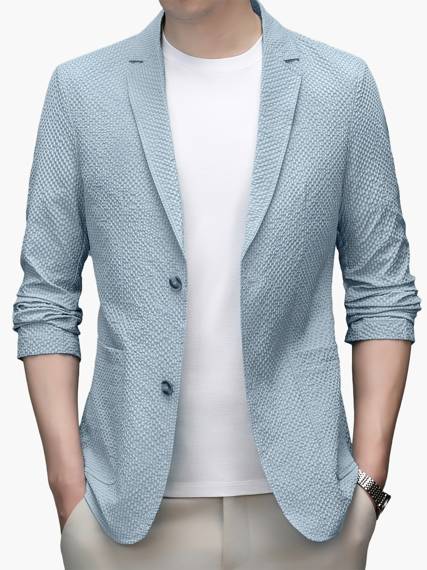 Herren Modernes Freizeit Sakko – Leichtes Blazer-Jackett für Alltag und Business