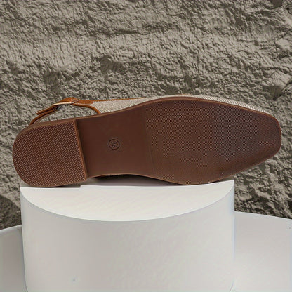 Damen-Slingback-Loafer mit Schnalle – Eleganter Sommerschuh für Freizeit und Büro