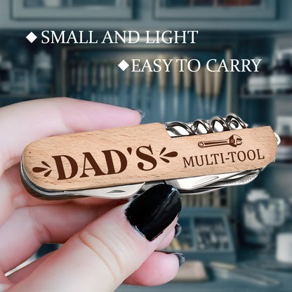 Vaterstag Herren Multi-Tool – Klassisches Taschenmesser mit Gravur, Geschenkidee für Papa