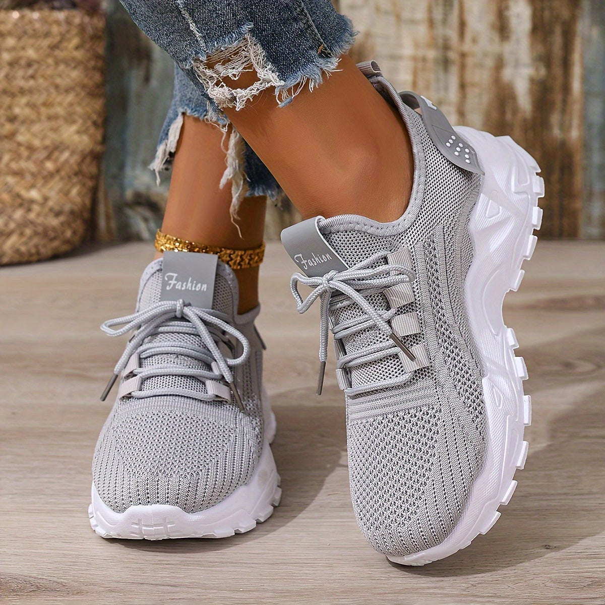 Damen Sneaker Sportlich Bequem Alltag Freizeit Trendige Turnschuhe