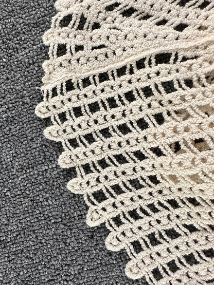 Damen Boho Häkel-Top mit Fransen und Perlen – Sommer Strandmode