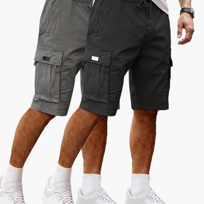 Herren 2er-Pack Cargo Shorts – Lässige Outdoor-Bermuda mit Taschen für Freizeit & Sport