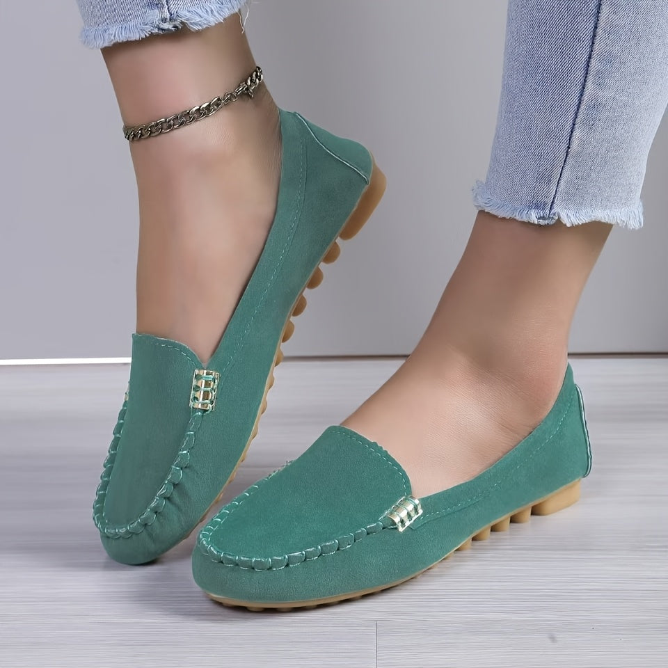 Damen Mokassins Bequeme Slipper für Alltag und Freizeit