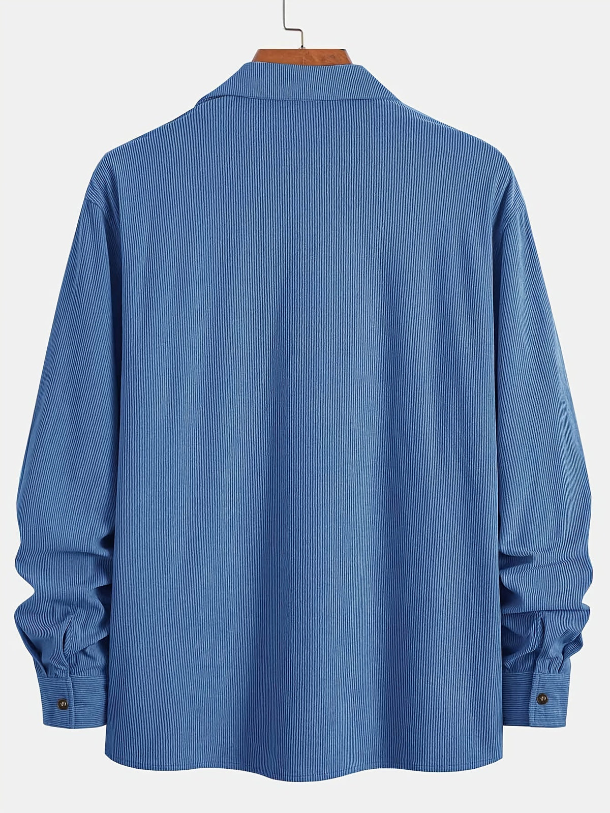 Herren Cordhemd Overshirt mit zwei Brusttaschen Langarm Freizeithemd