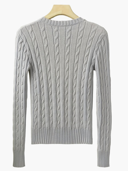 Damen Strickpullover mit V-Ausschnitt – Eleganter Freizeit-Look für Alltag & Büro