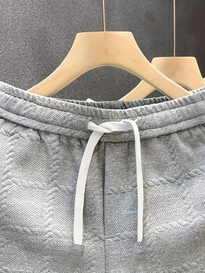 Herren Designer-Shorts mit 3D-Prägung – Modische Freizeit- und Loungewear