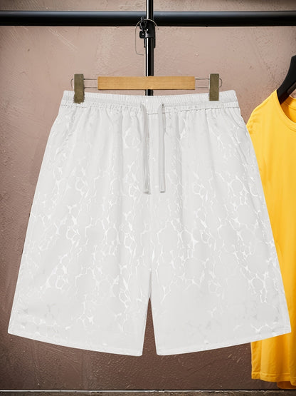 Herren Premium Jacquard-Shorts mit Rosenmuster – Modische Freizeithose für stilbewusste Looks