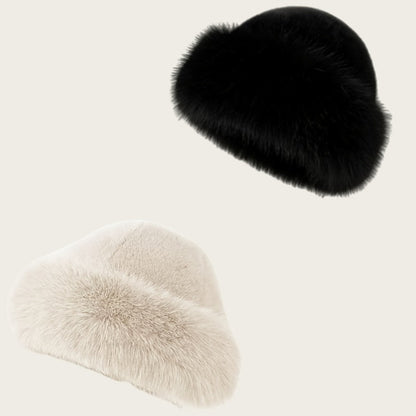 2er Set Winter Warmer Kunstfell Hut Mütze