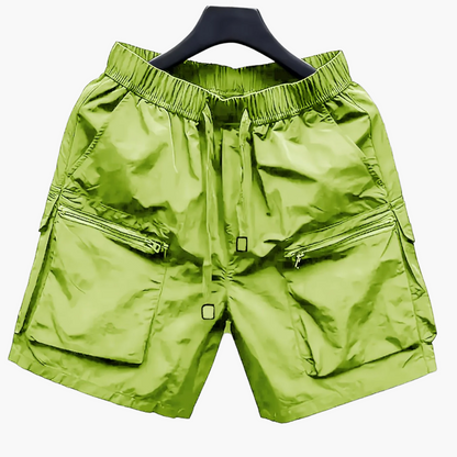 Herren Cargo Shorts mit großen Taschen und Zipper, lässiger Streetwear-Look