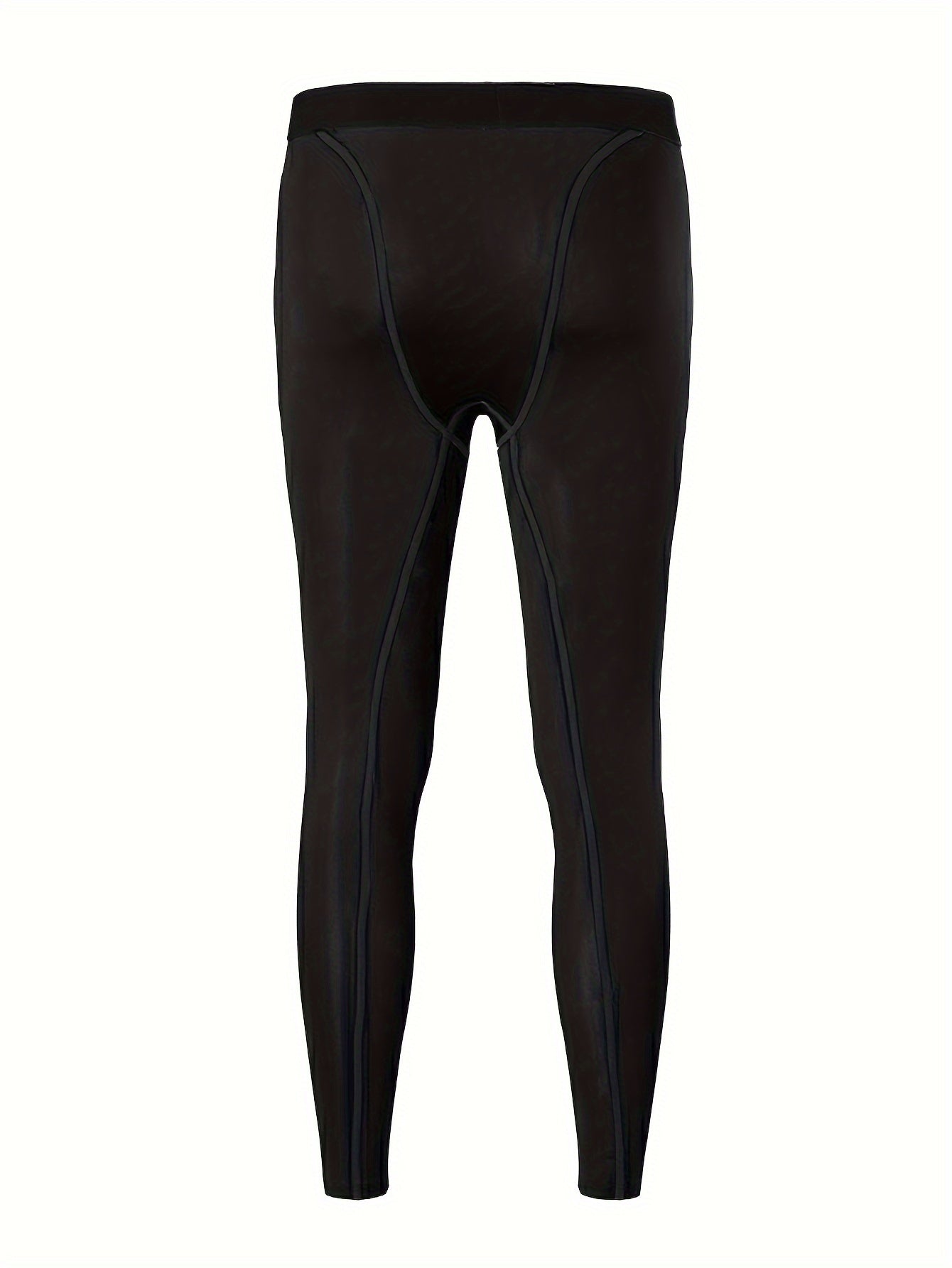 Thermo Leggings Kompressionshose Herren Schwarz 3er-Pack Stretch Warm Unterhose