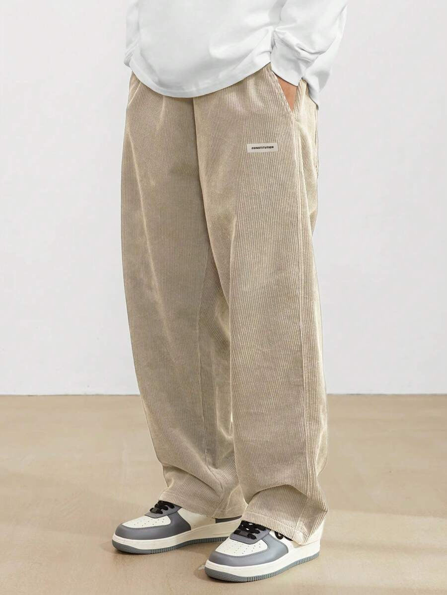 Weit geschnittene Herrenhose mit lockerer Passform – Lässiger Stil für Herbst & Winter