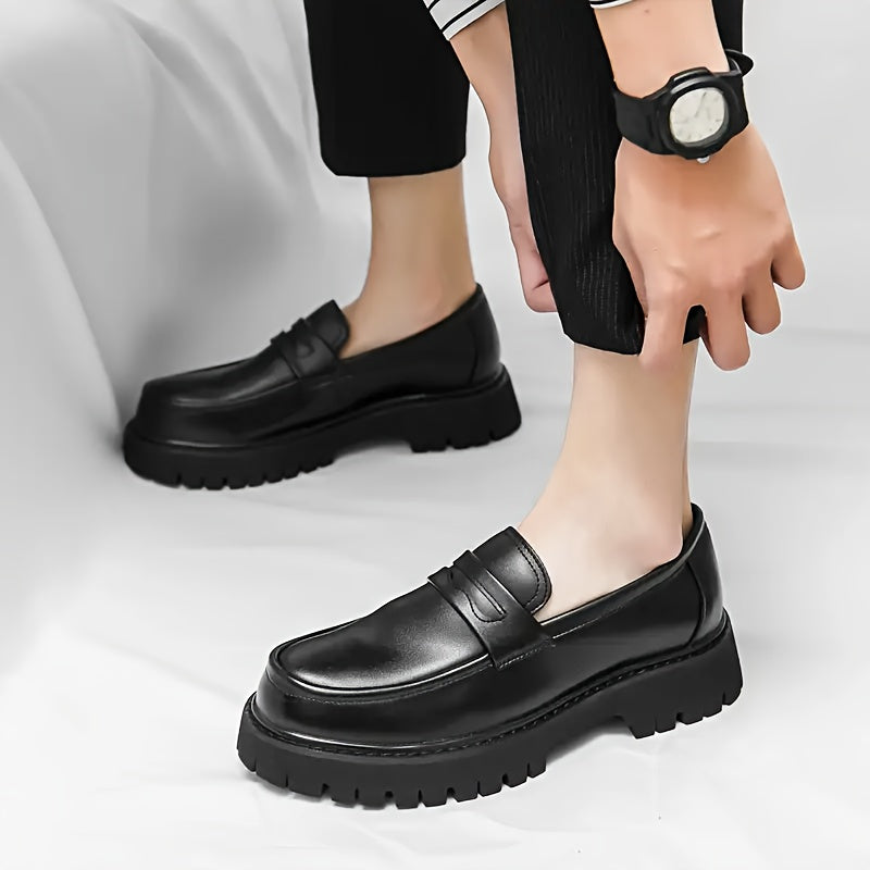 Herren Chunky Loafer – Modischer Business- und Freizeit-Slipper