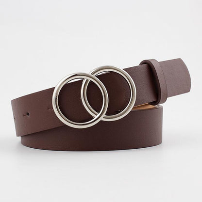 Gürtel mit Doppel-O-Ring-Schnalle in verschiedenen Farben