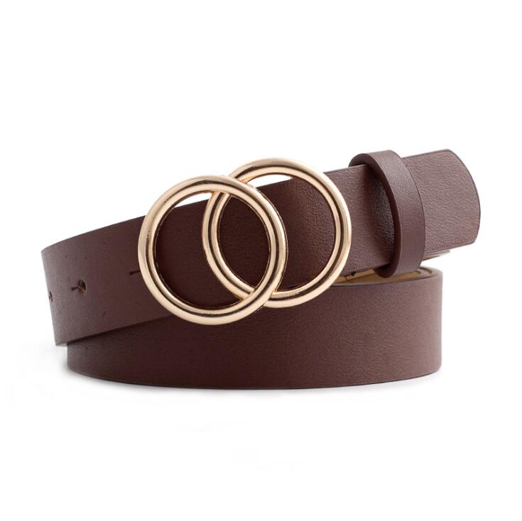 Gürtel mit Doppel-O-Ring-Schnalle in verschiedenen Farben