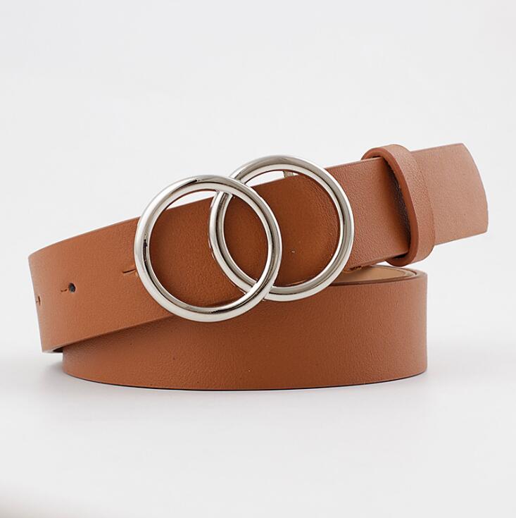 Gürtel mit Doppel-O-Ring-Schnalle in verschiedenen Farben