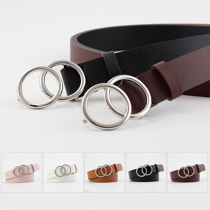 Gürtel mit Doppel-O-Ring-Schnalle in verschiedenen Farben