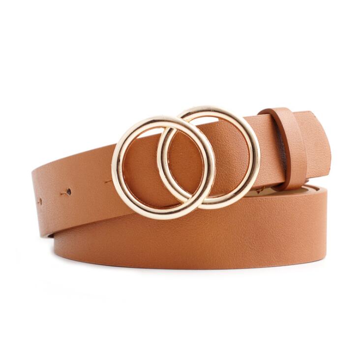 Gürtel mit Doppel-O-Ring-Schnalle in verschiedenen Farben