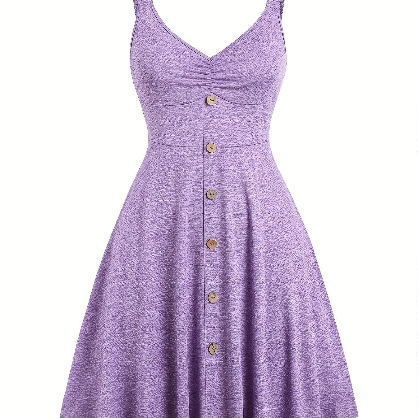 Damen Sommerkleid mit Knopfleiste und V-Ausschnitt – Eleganter Freizeit-Look für Alltag und Urlaub