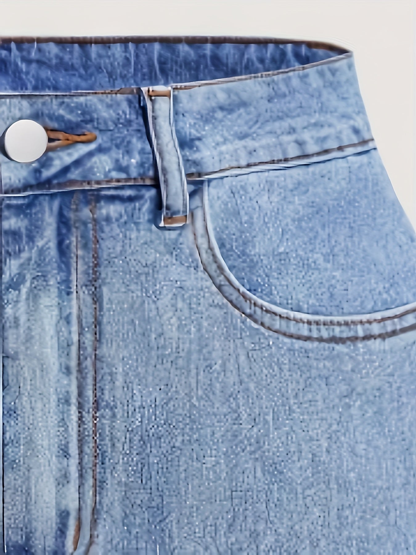 Damen Jeans Minirock im eleganten Stil mit verspielten Schleifen und Taschen – Perfekt für Freizeit und Sommer