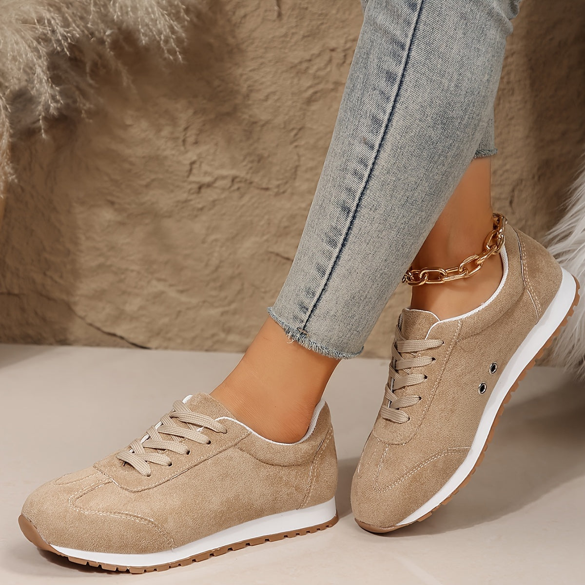 Damen Freizeitsneaker im sportlichen Retro-Look – Alltag & Freizeit