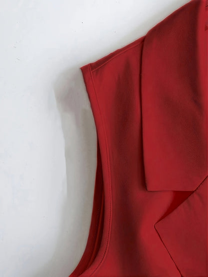 Damen Elegante Ärmellose Blazer-Weste für Büro und Freizeit