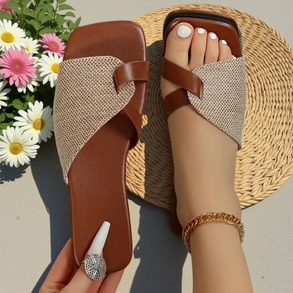 Damen Slip-On Sandalen mit modernem Design und bequemem Schnitt – Elegante Sommerschuhe für Alltag und Freizeit