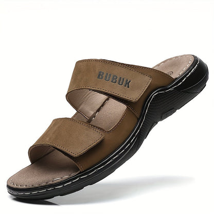 Herren Komfort-Sandalen mit Doppelriemen – Bequeme Hausschuhe für Freizeit und Alltag