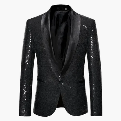 Herren Smoking Sakko mit Pailletten – Eleganter Party- und Event-Blazer