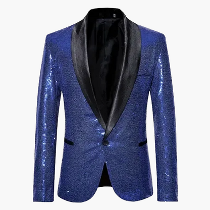 Herren Smoking Sakko mit Pailletten – Eleganter Party- und Event-Blazer