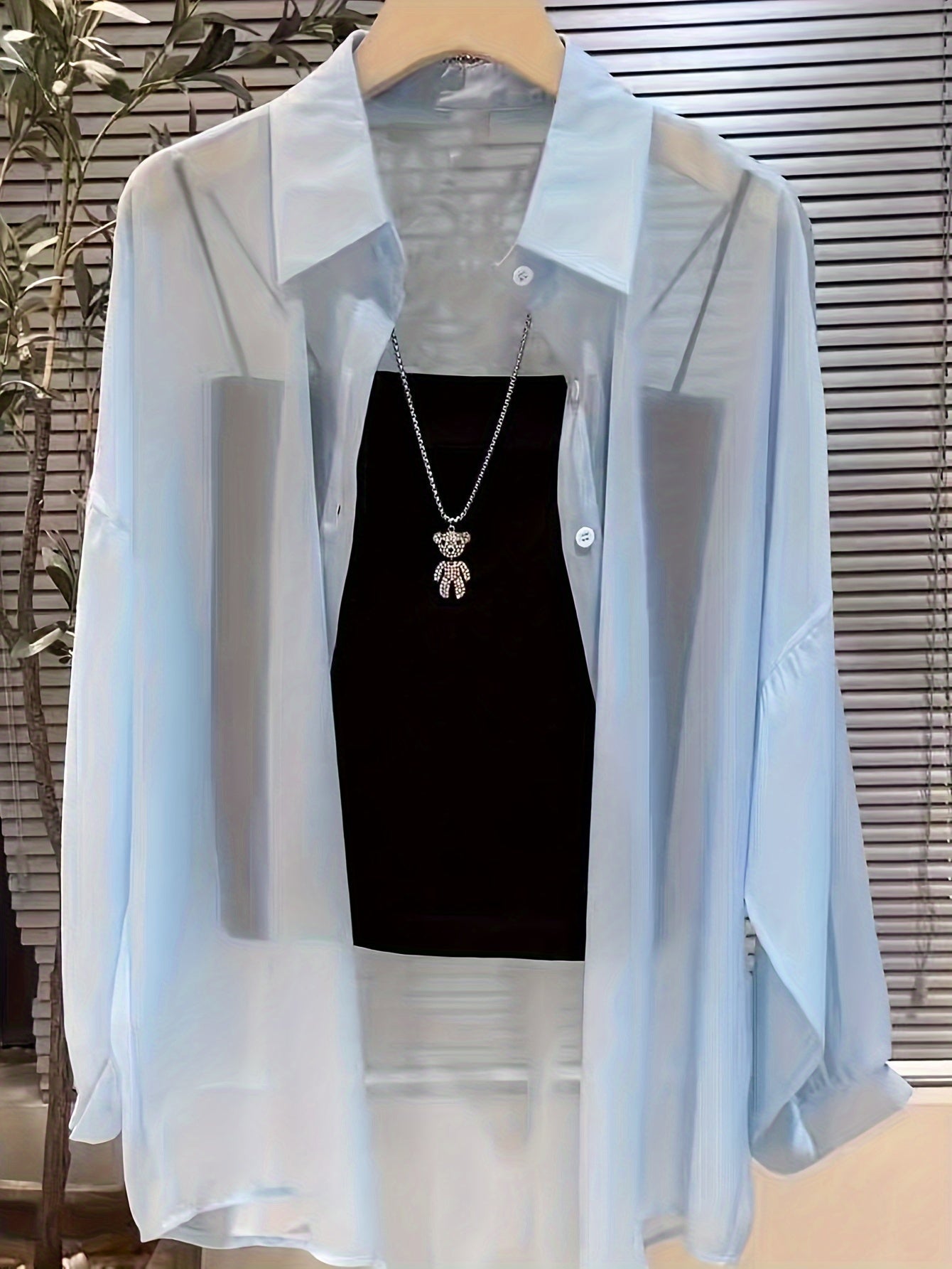 Damen Elegantes Lagenlook Blusenset mit Bandeau-Top – Modisches Zweiteiler-Outfit für Büro und Freizeit