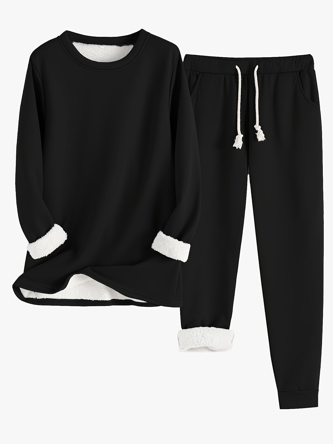 Damen Kuschelige Lounge-Set Zweiteilig – Bequemer Hausanzug für Alltag & Freizeit