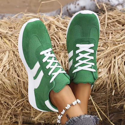 Damen Sneaker Retro-Look Freizeit Komfortschuh für Alltag & Sport