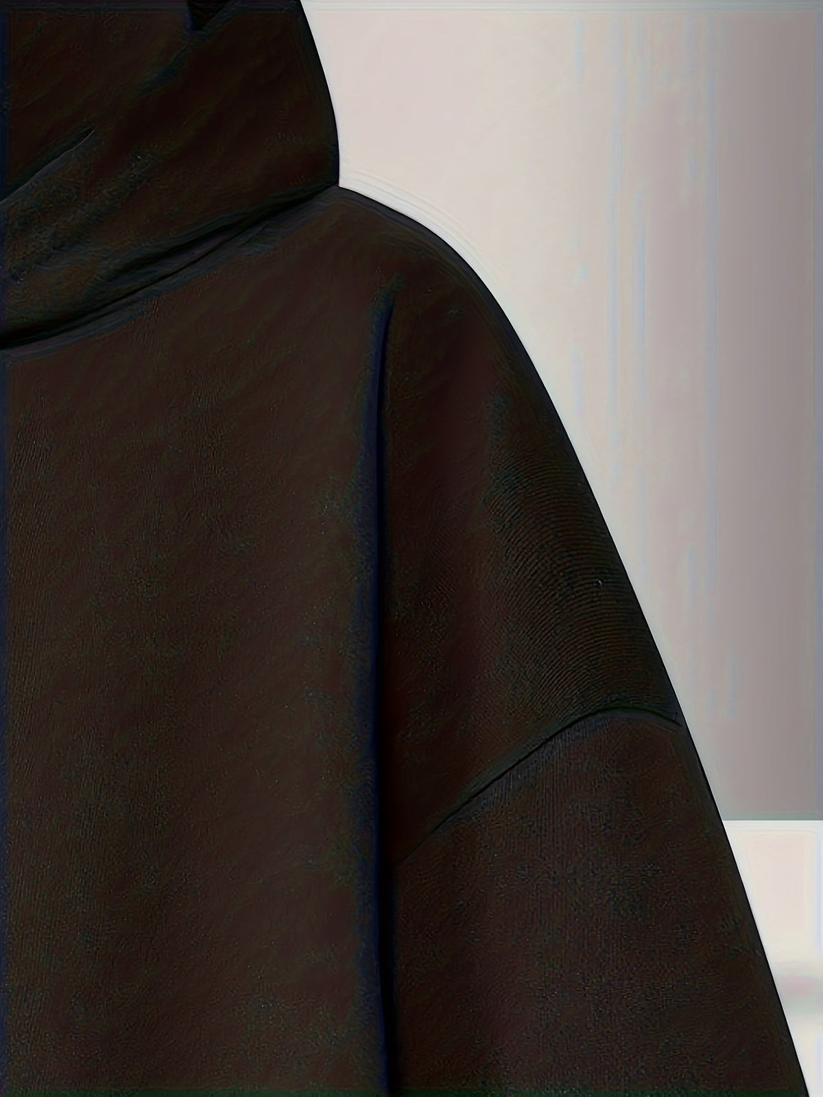Hoodie mit Reißverschlusskragen & Kordelzug Schwarz Unisex
